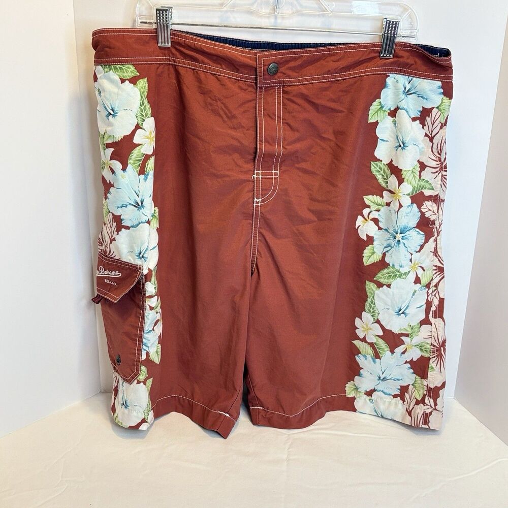 Tommy Bahama Relax Board Shorts Maroon Floral Size XL